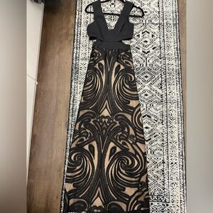 BCBG MaxAzria Like New Cut Out Sheer Gown
